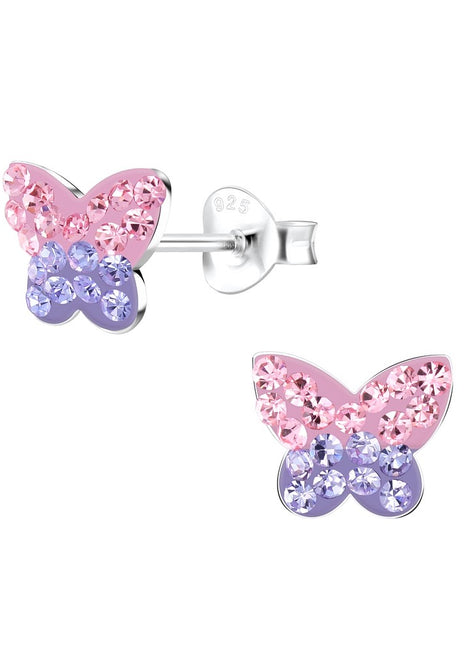 Sterling Silver Butterfly Ear Studs