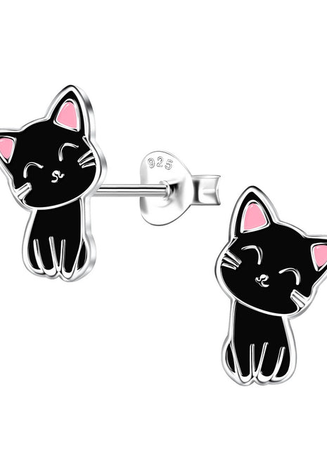 Sterling Silver Cat Ear Studs