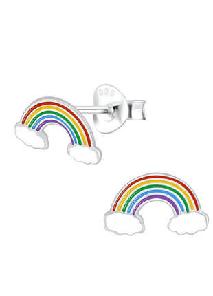 Sterling Silver Rainbow Ear Studs
